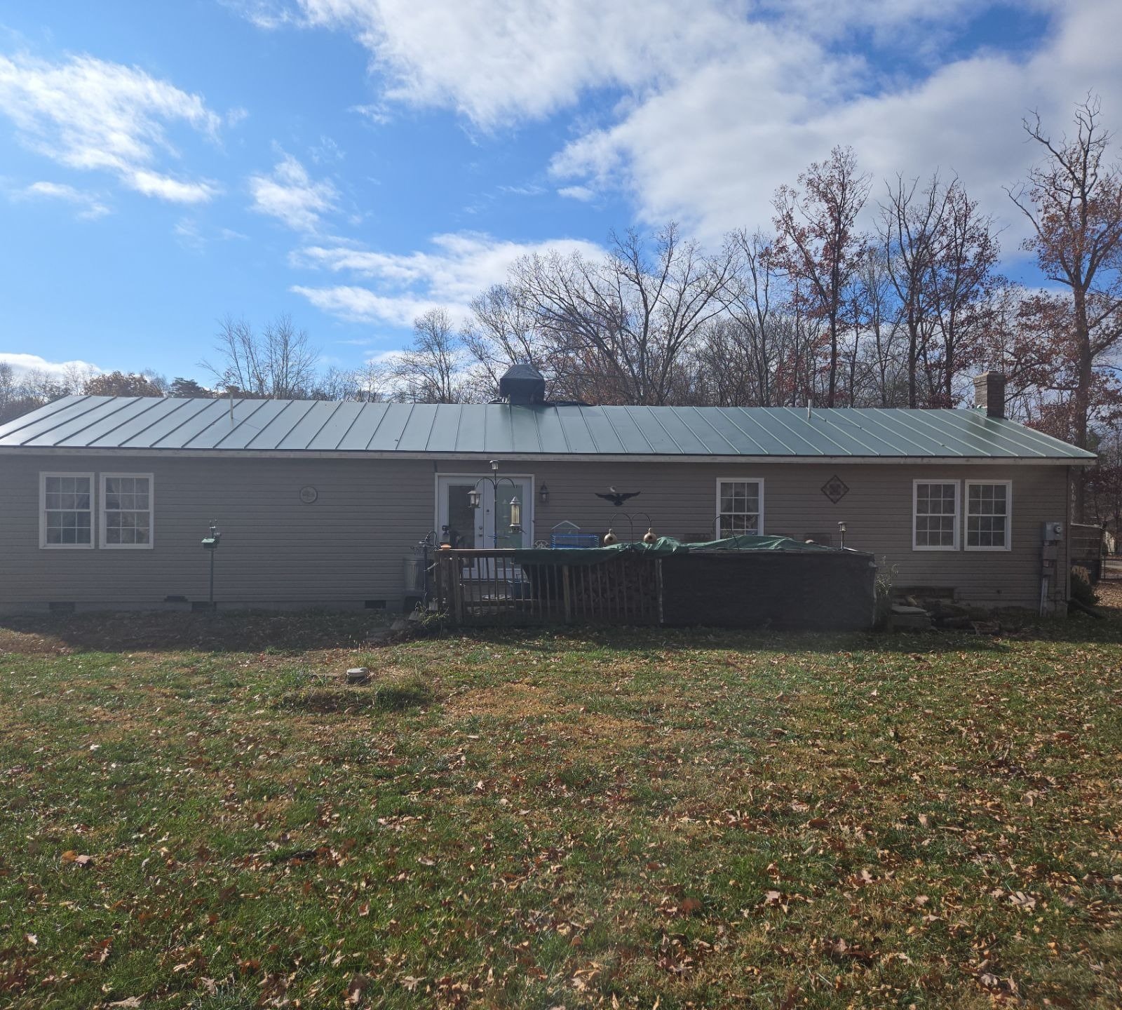 Metal roofing on a house 